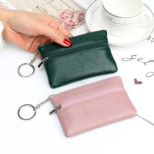 Keychains Keychain Purse Women's Small Change Money Bags Pocket Plånbok Nyckelhållare Fodral Mini Funktionell Pouch -blixtlås Kort Plånbok
