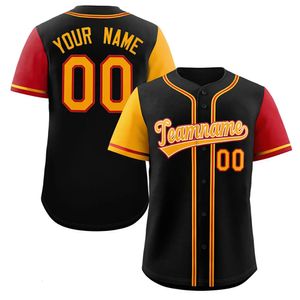 Personalisierte maßgefertigte Baseball-Trikot-Druckteam-Shirt Personalisierter Name Hip-Hop Sportswear Baseball T-Shirt für Männer/Frauen/Kinder 240425