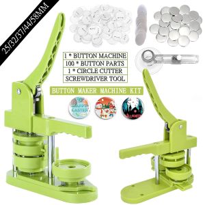 Fazendo o Bitter Button Maker Machine DIY 25/32/37/44/58mm de emblemas definidos com 100pcs Button Parts+Circle Cutter, Badge Press Maker Machine