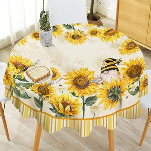 Table Cloth Vintage Sunflower Round Tablecloth