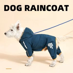 Regnrockar små och medelstora hundar regnrock husdjur kläder hoodie varm vindtät små hundkläder husdjur stormrock husdjur leveranser