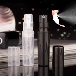 2ml 3ml 5ml Mini garrafas de perfume preto pequenos frascos de amostra de deslocamento para atomizador recarregável Spray Cosmetics Packing Recurter 240425