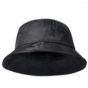 Basker 1pc män sol hat andas hink svart kamouflage vandring klättring fiskare hip hop cap mode bomull manlig fiske