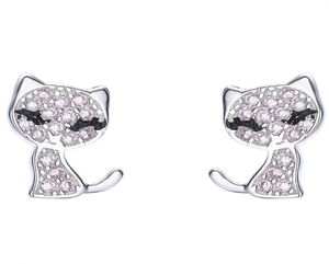 Kattform Shining Stud örhänge 925 Sterling Silver Cz Diamond Women Wedding Jewelry Earrings With Box Summer Gift33437034023