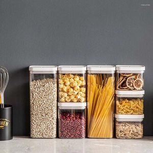 Storage Bottles Moisture-Proof Grain Food Canister Lock Lid Organizer Tank Containers Sealed Box