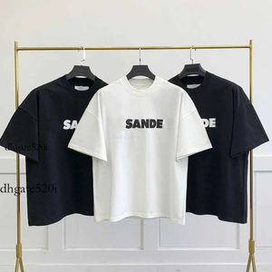 Jill Sander, camiseta masculina designer t camisetas homens de alta qualidade moda moda jil sander camisa casual masculino letras impressão de casais camiseta