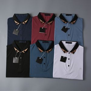 新製品のクリエイティブデザインポロシャツ、ブランドデザイナーの男性と女性の3つのレーベル刺繍半袖ポロ