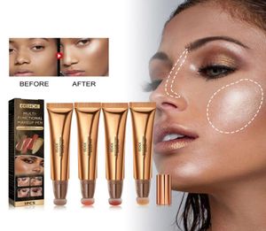 Multi Funkcjonalne makijaż Body Blask Bronzer Pen Bronzer dla twarzy Poszukiwanie kremowa tekstura Illuminator Blush6472050