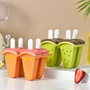 Verktyg glass mögel med täckning vattenmelon form mögel diy hemlagad is popsicle mögel fryst juice mjölk kök glass gör verktyg