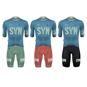 Set da corsa syn maschile sportswear sports estate set sudore traspirante a manica corta a manica corta e pantaloncini babici di alta qualità