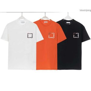 Mens tamis de camisetas designers tridimensionais Crewneck de manga curta para homens e mulheres