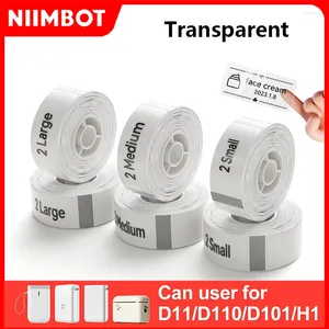 Niimbot D110 D11 Tragbarer Thermo -Etikett Drucker transparenter Etiketten wasserdichtes Ölpapier für Preisschildkleberaufkleber