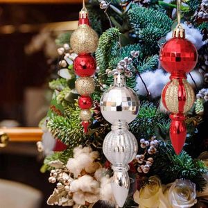 Christmas Decorations 6 Pcs/Set Tree Pendant Exquisite Scene Layout Year For Home Xmas Ball Skewers