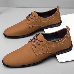 Casual Shoes Fashion Classic Men für Hochzeit echtes Ledergeschäft 2024 Komfortable All-Match-Mann Oxfords