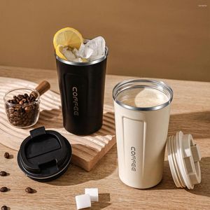 Vattenflaskor WorthBuy 304 Rostfritt stål Thermal Cup Travel Sport bärbar flaska stor kapacitet isolerad kaffetumare med lock