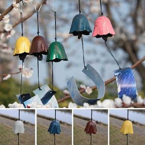 Decorações de jardim 1pcs japonês chimes de vento de ferro fundido criativo de vento de vento pendurado em cenas de vento em casa jardim de campainha ao ar livre decoração