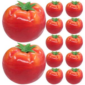 Flores decorativas 15 PCS PCS VEGELTA DE TOMATO ARTIVAL VEGELES FALSO MODELO DE ALIMENTOS LEGÁTICOS PLANTA FAUX PO Pro proP Like Cherry Like