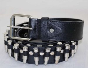 HUOBAO NEW PUNK BULLET BELTS MEN HIP HOP RIVET BELT MALE REATHER ROCKオートバイの女性ストラップ