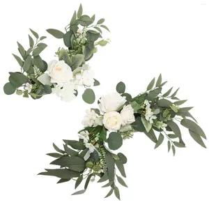 Fiori decorativi Benvenuto Carta Acqua Fiore Artificiale per segno Bellissimo Ornamento Fare di nozze Fallo Arch Floral Door Ghirlande