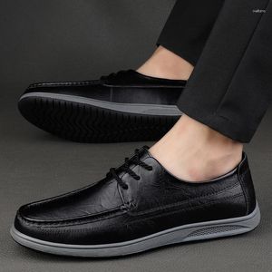 Sapatos casuais design de primavera masculino oxford masculino genuíno de couro macio de solas de negócios calçados comerciais