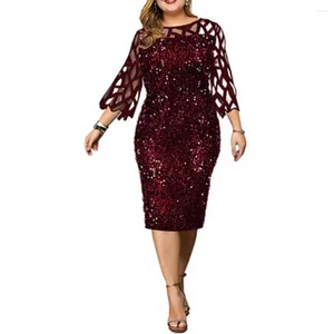 Plus -Size -Kleider formelle Occas Kleid für Frauen 2024 Frühlings Sommer Elegante Abendparty Großer sexy Slim Mini Vestidos Langer Rock