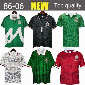 Retro 70 Mexico Blanco Soccer Jersey 86 94 98 2006 Hernandez H.Sanchez Football Shirt Luis Garcia Campos Ancient Maillot Marquez 2010 1999 Kid Kits Ninos