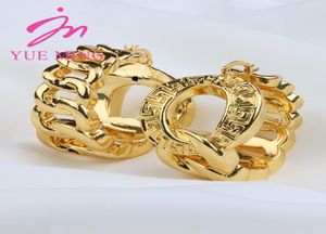 Hoop Huggie Earrings Jewelry for Women African Gold Plated Irregular Big Dubai Weddings Party Color Earring Jewellery 2210084810830