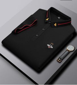 Designer men's luxury Polo Shirt T-shirt Men's black oversized Polo Men's Summer Shirt embroidered bee High Street work office Polo shirt top T-shirt 4XL