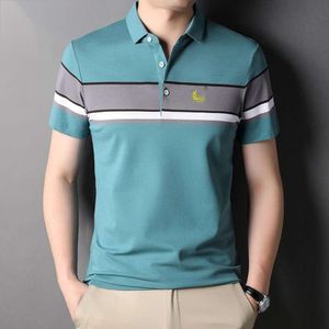 Fred Polo Perry Erkekler Tasarımcı T-Shirt En Kalite Lüks Moda Polos Kısa Kollu Çizgili T-Shirt Orta Yaşlı Polo Boyun Nefes Üretilebilir T-Shirt gevşek ve rahat