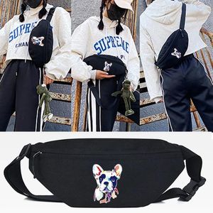 Waist Bags Color Pug Printing For Women Fashion Chest Pack Men Travel Sports Large Capacity Mobile Phone Money Belt Bag