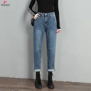 Jeans feminino 8xl harem calça vintage na cintura alta namorado namorado de comprimento completo cowboy jeans vaqueros mujer