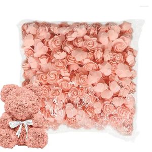 Dekorativa blommor Rose Artificial For Home Wedding Deco Silk Bouquet Romantic Bridal Garden Buquets