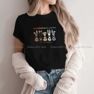 Women's T-Shirt Peace Love Pride Graphic Harajuku Polyester TShirt Greyhounds Dog Creative Tops Leisure T Shirt Women T240425