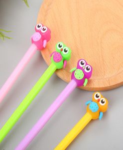 36st Cartoon Jellycoloured Silica Gel Pen Söt brevpapper Owl Water Creative Signature Kawaii School Supplies Y2007093108011