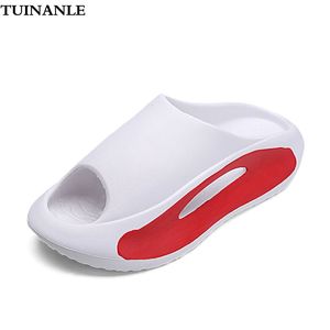 Tuinanle Summer Slippers For Women Män Tjock Botten Platform Shoes Soft Eva Hollow Unisex Sandals Par Casual Beach 240417