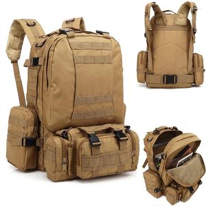 Zaino 50l maschile tactical 4 in 1molle esercito esterno sport sport pacchetto da campeggio militare per donne per donne maschile