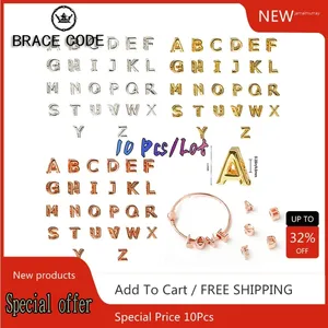 Charms 10Pcs/Lot 26 Letters DIY WOmen Bracelet Accessories Beads English Capital A-Z Children's Gifts Wholesale