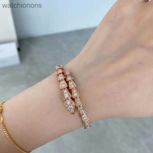 Hög nivå original blgarry designer armband matchande oval full diamant orm benarmband vår slät svans diamant anda orm rosguld med varumärkes logotyp