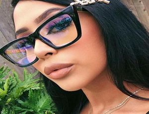 Sunglasses Sexy Cat Eye Transparent Optical Glasses Women Eyewear Brand Designer Vintage Clear Eyeglasses Frame UV40014771766