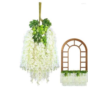 Dekoracyjne kwiaty fałszywe kwiat winorośl 12pcs Faux Garland Floral Decor do ślubnego łuku salon ogrodowy patio