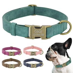 Colletto per cani personalizzato Collari personalizzati con tag collari con fibbia in metallo imbottito per piccolo buldog pitbull 240418
