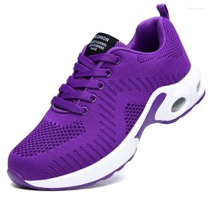 Casual Shoes Style Womens Running Air Cushion Athletic Women Sneakers Mesh Breathable Walking Lace Up Tennis