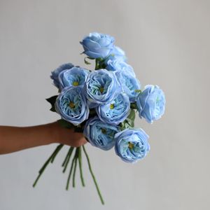 Faux real touch engelska kål rosor realistiska falska blommor diy blommor | bröllop/hem/köksdekoration 240417
