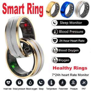 5 atm impermeabile ad anello intelligente uomo monitoraggio della salute del sangue ossigeno 100 modalità sportive monitoraggio di fitness sport smartring women 240423