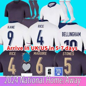 2024 Pop Englands Bellingham Rice Soccer Jerseys 24 25 Eurou Cup National Team Toone Football Shirt White Bright Kane Sterling Rashford Sancho Grealish Men Kids Kit