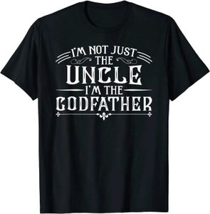 Herr t-shirts är inte farbror im the Godfather Funny T-shirt bomullsdesign toppar Ts nyaste manliga t-shirt fashionabla T240425