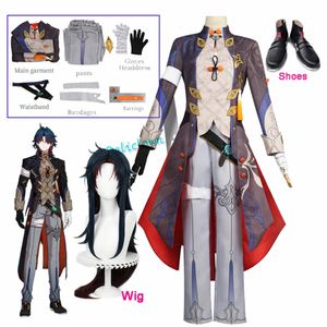 Honkai Star Rail Blade Cosplay Costume Wig Sapatos de peruca HSR Starrail Stellaron Hunters Astral Express Halloween Homens Cos 240426