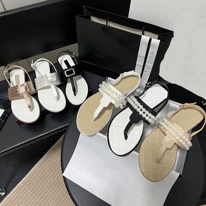 Luxury Marmont Leather Thong Designer sandals :Unisex Beach Causal Flip Flops with Double Buckle and Fuzzy Slide