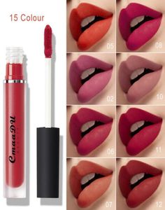 Diário de beleza do brilho labial CMAadu Matte 15 Color Lipgloss NATURAL NÃO PLAÇO COPAÇÃO MAT MATT LIPS9135338