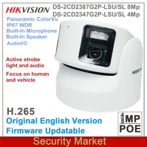 Kameras Original Hikvision DS2CD2387G2PLSU/SL 8MP DS2CD2347G2PLSU/SL 4MP MIC WDR PANORAMIAL COLORVU TURRET NETWORK -Kamera